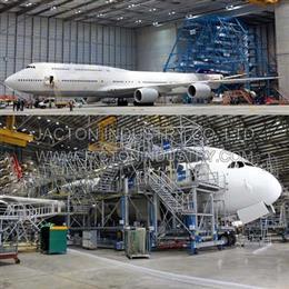 Aircraft maintenance platforms height adjustable docking system