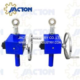 50 kN trapezoid-type screw jack with hand wheel and position indicator