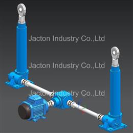 Two Electric Cylinder Actuators lift system T Type 3D CAD Models