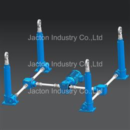 Four Screw Jack Cylinders Lift System in H-configuration 3D CAD Models