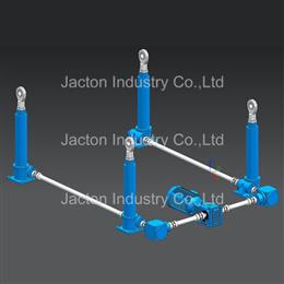 Four Screw Jack Cylinders Lifting System in U-configuration 3D CAD