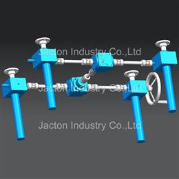 JTC25 Screw Jack System 250mm JTP90 Gearbox 1 to 1 ratio 3D CAD Models