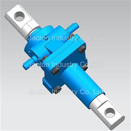 JTW-5T Double Clevis Screw Jack 150mm with Strong protective tube 3D