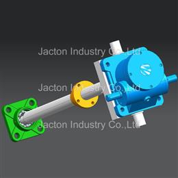 JTW-1T Screw Jack Nut 400mm with Trunnion Mounting Plate 3D CAD Models