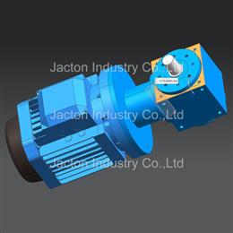 JTPF170 Bevel Gearbox with 7.5kw motor 1450rpm 132 B5 flange 3D CAD